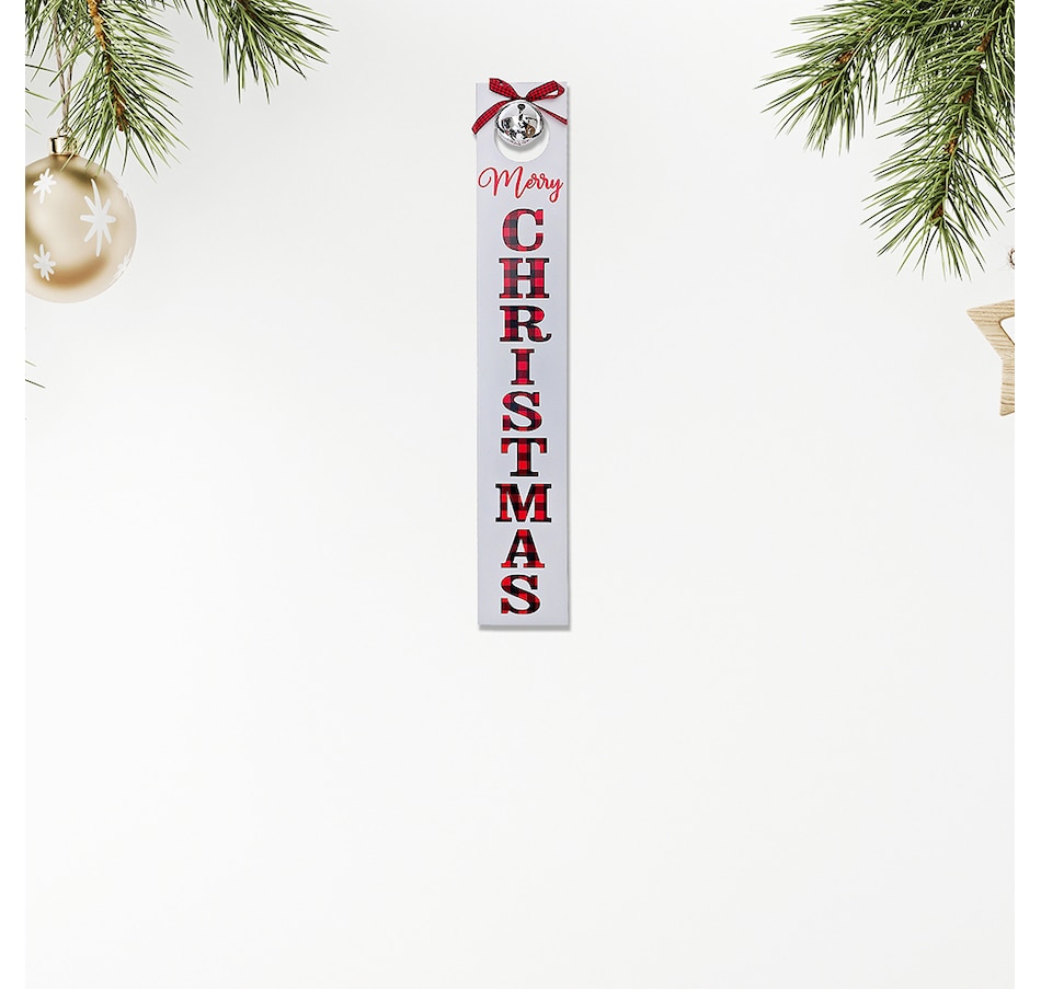 Image 731989_ALTMORE1.jpg, Product 731-989 / Price $30.00, Christmas Wood Vertical Sign with Bell Merry Christmas from IH Casa Decor on TSC.ca's Home & Garden department