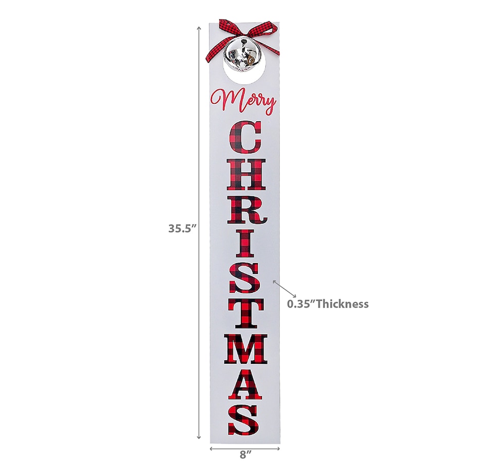 Image 731989_ALTMORE2.jpg, Product 731-989 / Price $30.00, Christmas Wood Vertical Sign with Bell Merry Christmas from IH Casa Decor on TSC.ca's Home & Garden department