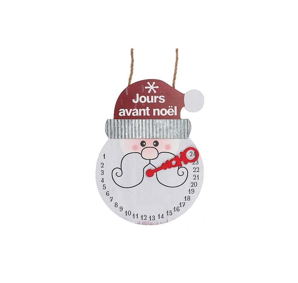 Image 732017.jpg, Product 732-017 / Price $30.00, Christmas Santa Head Advent Calendar French from IH Casa Decor on TSC.ca's Home & Garden department