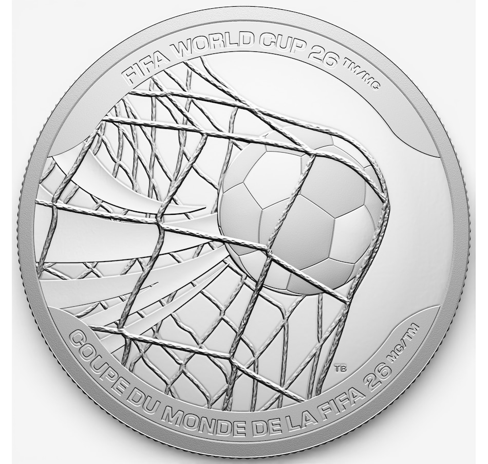Image 732047_ALTMORE1.jpg, Product 732-047 / Price $279.95, 2026 $20 FIFA World Cup: The Winning Goal One-Ounce Fine Silver Coin from Royal Canadian Mint (RCM) on TSC.ca's Coins department