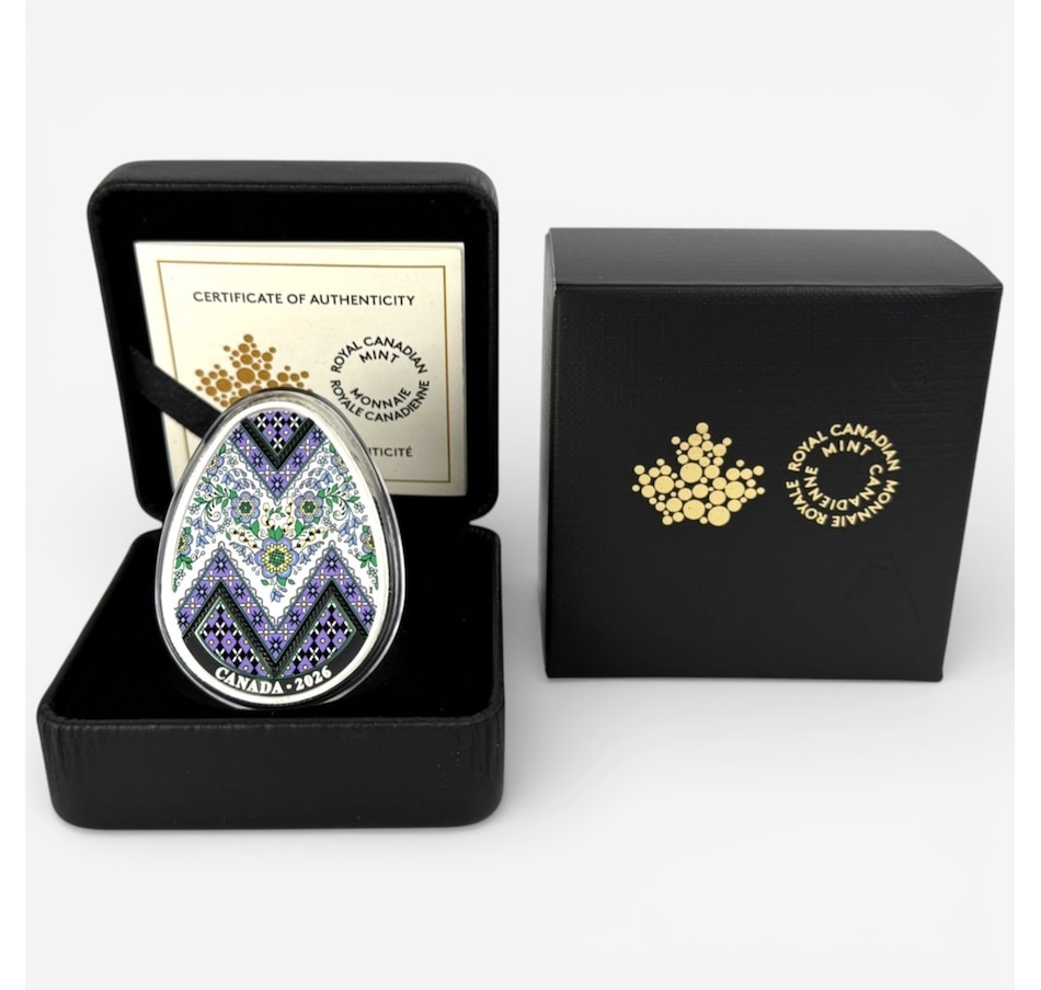 Image 732049.jpg, Product 732-049 / Price $299.95, 2026 $20 Fine Silver Pysanka Egg Coin from Royal Canadian Mint (RCM) on TSC.ca's Coins department