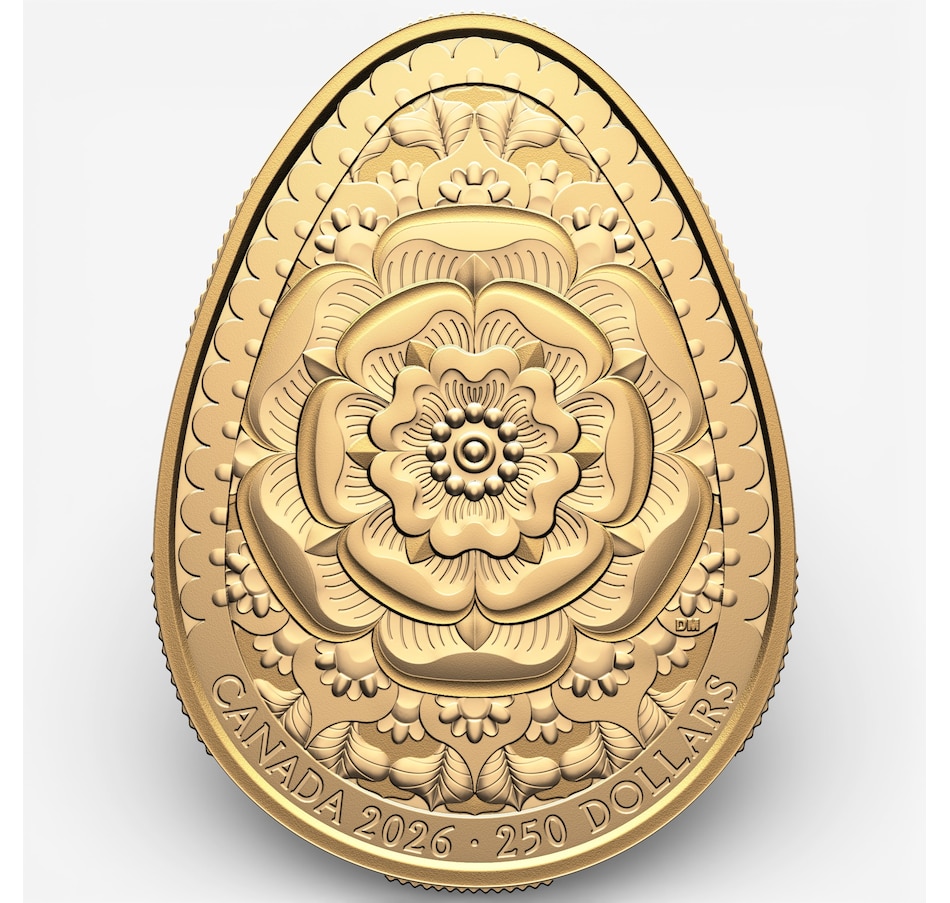 Image 732050_ALTMORE3.jpg, Product 732-050 / Price $17,999.95, 2026 $250 Pure Gold Coin Pysanka Egg from Royal Canadian Mint (RCM) on TSC.ca's Coins department