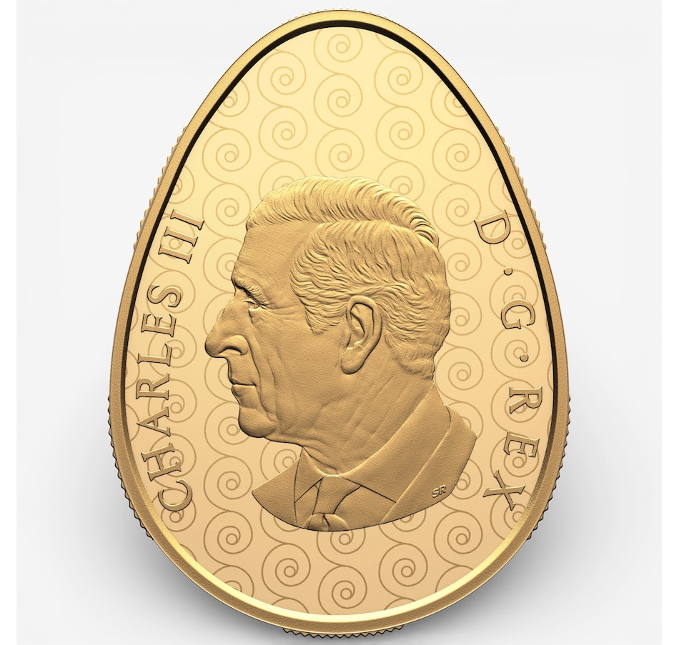 Image 732050_ALTMORE4.jpg, Product 732-050 / Price $17,999.95, 2026 $250 Pure Gold Coin Pysanka Egg from Royal Canadian Mint (RCM) on TSC.ca's Coins department