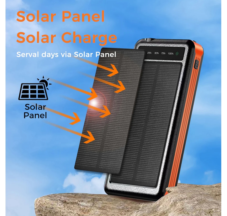 Image 732067_ALTMORE10.jpg, Product 732-067 / Price $59.99, Alpha Digital 10,000-mAh Outdoor Power Bank with Solar Panel and Wireless Charging from Alpha Digital on TSC.ca's Electronics department