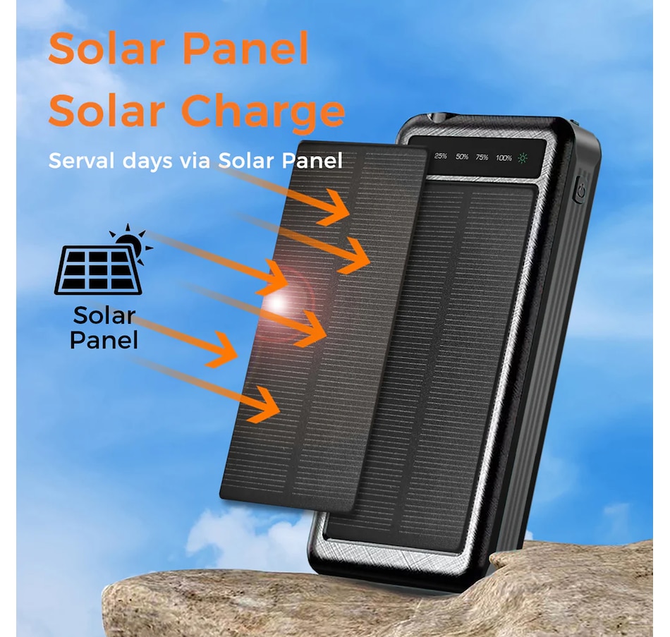 Image 732067_ALTMORE2.jpg, Product 732-067 / Price $59.99, Alpha Digital 10,000-mAh Outdoor Power Bank with Solar Panel and Wireless Charging from Alpha Digital on TSC.ca's Electronics department
