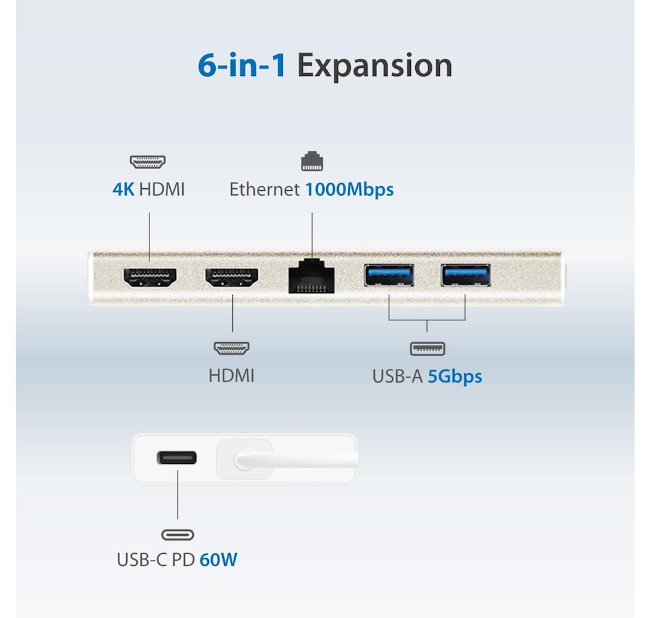 Image 732069_ALTMORE4.jpg, Product 732-069 / Price $129.99, j5create USB-C Mini Dock Hub from j5create on TSC.ca's Electronics department