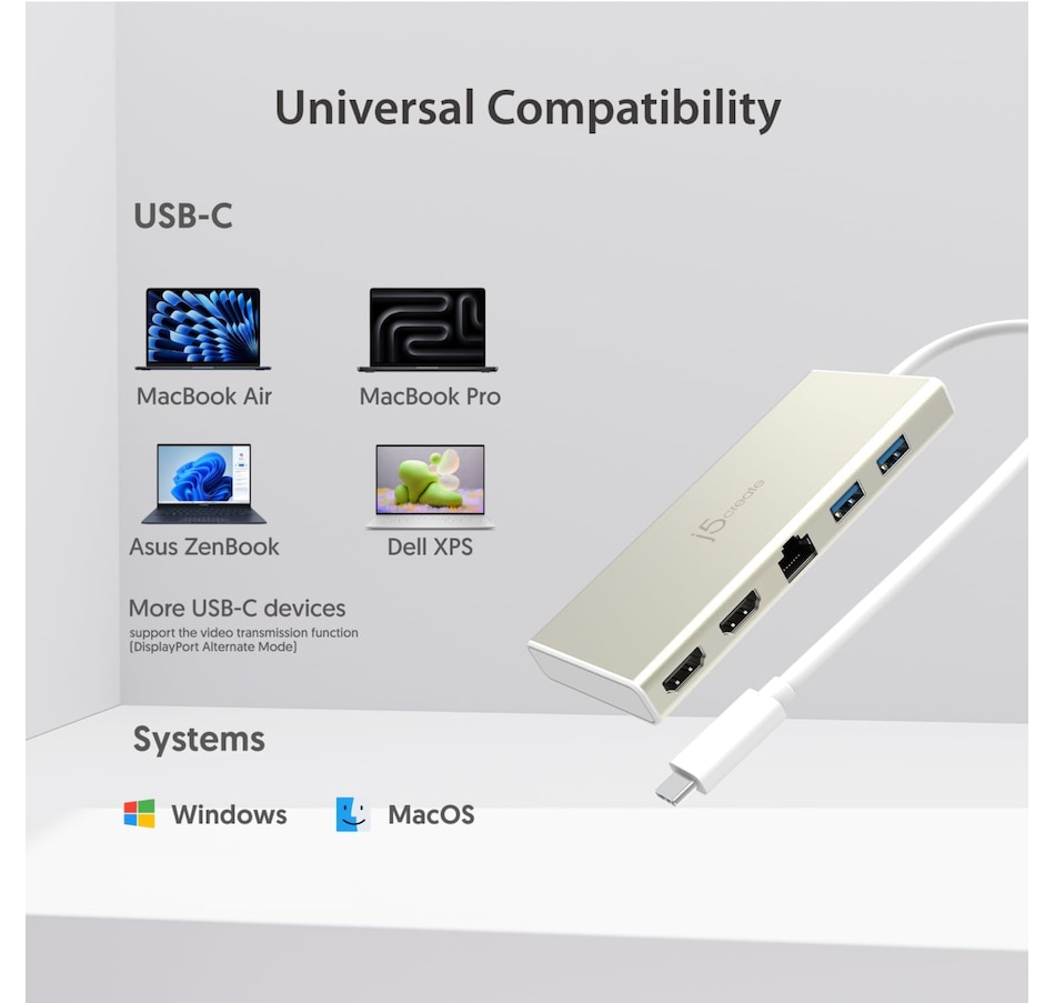 Image 732069_ALTMORE5.jpg, Product 732-069 / Price $129.99, j5create USB-C Mini Dock Hub from j5create on TSC.ca's Electronics department