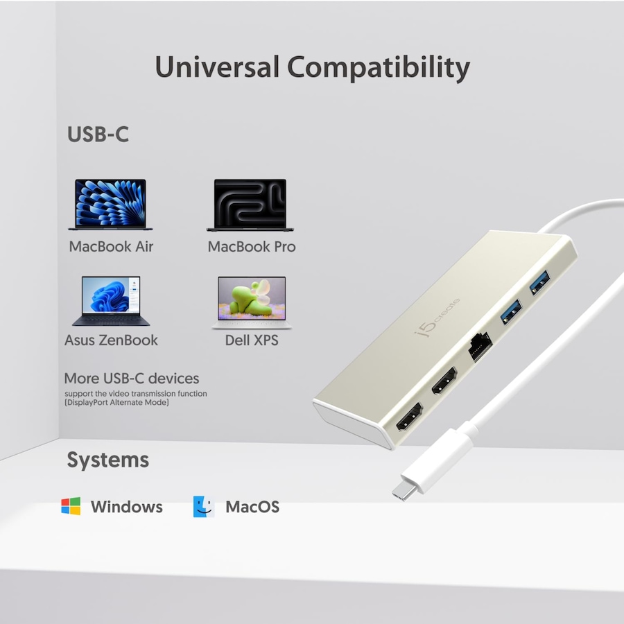 Image 732069_ALTMORE5.jpg, Product 732-069 / Price $129.99, j5create USB-C Mini Dock Hub from j5create on TSC.ca's Electronics department