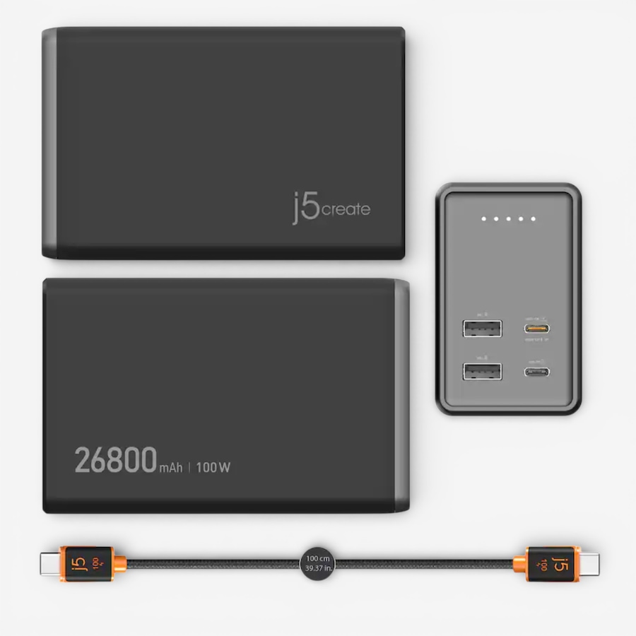 Image 732072_ALTMORE2.jpg, Product 732-072 / Price $149.99, j5create 4-Port Power Bank 100W 26,800-mAh Portable Charger  from j5create on TSC.ca's Electronics department