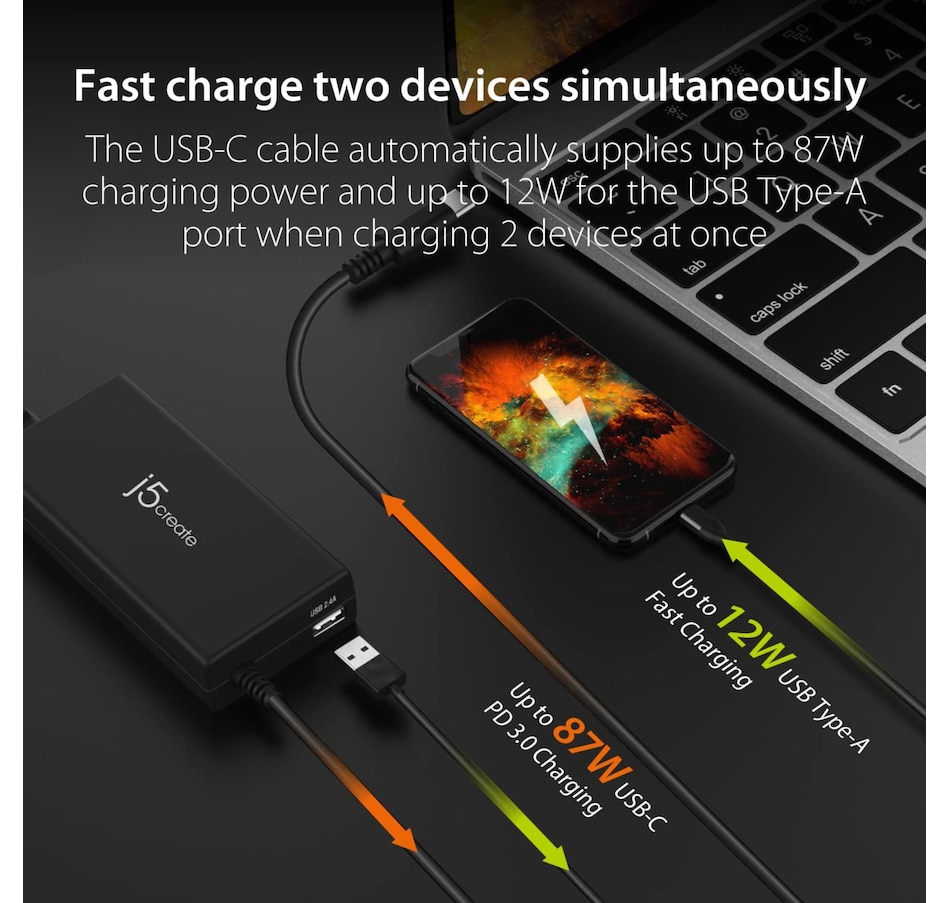 Image 732073_ALTMORE4.jpg, Product 732-073 / Price $69.99, j5create USB-C PD 100W Fast Charger (JUP2290) from j5create on TSC.ca's Electronics department