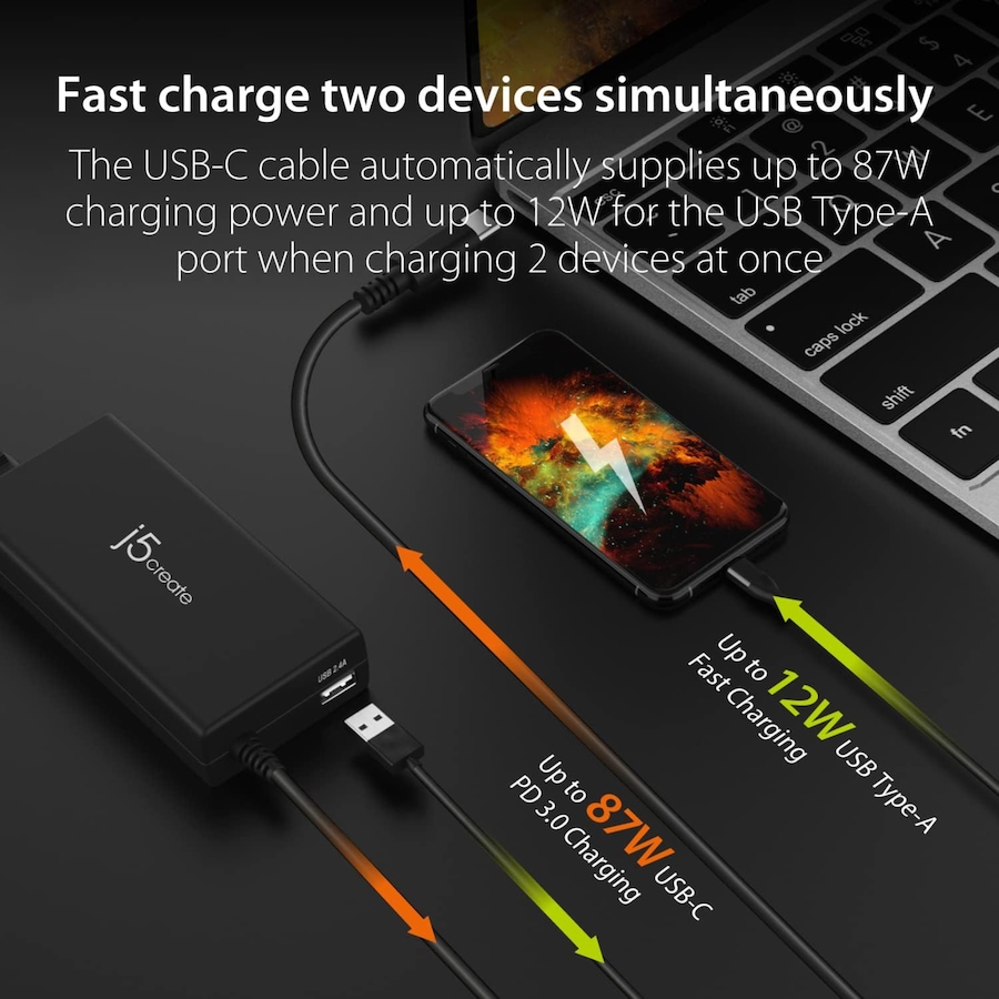 Image 732073_ALTMORE4.jpg, Product 732-073 / Price $69.99, j5create USB-C PD 100W Fast Charger (JUP2290) from j5create on TSC.ca's Electronics department