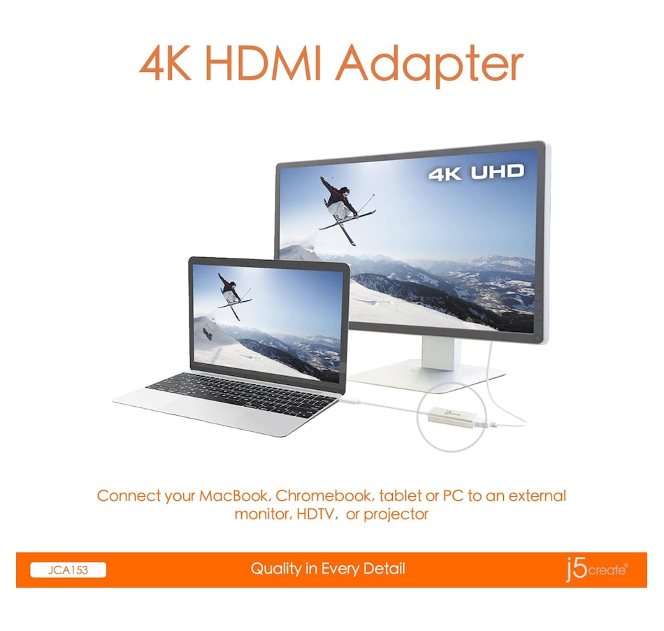 Image 732075_ALTMORE1.jpg, Product 732-075 / Price $54.99, j5create USB-C to 4K HDMI Adapter from j5create on TSC.ca's Electronics department
