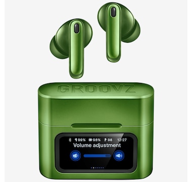Groovz Active Noise Cancelling Earbuds with Touchscreen Case