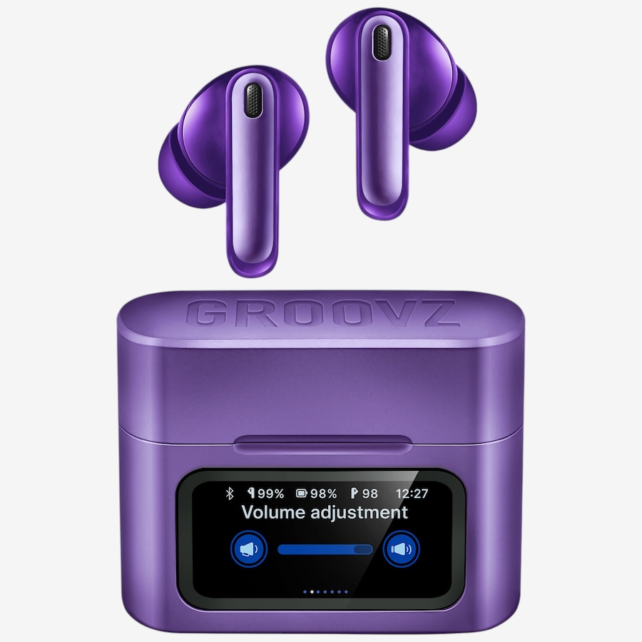 Image 732086_PUR.jpg, Product 732-086 / Price $139.99, Groovz Active Noise Cancelling Earbuds with Touchscreen Case from Groovz on TSC.ca's Electronics department