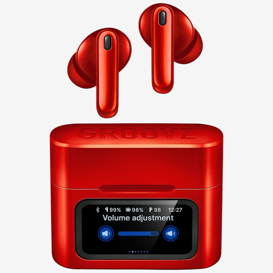 Image 732086_RED.jpg, Product 732-086 / Price $139.99, Groovz Active Noise Cancelling Earbuds with Touchscreen Case from Groovz on TSC.ca's Electronics department