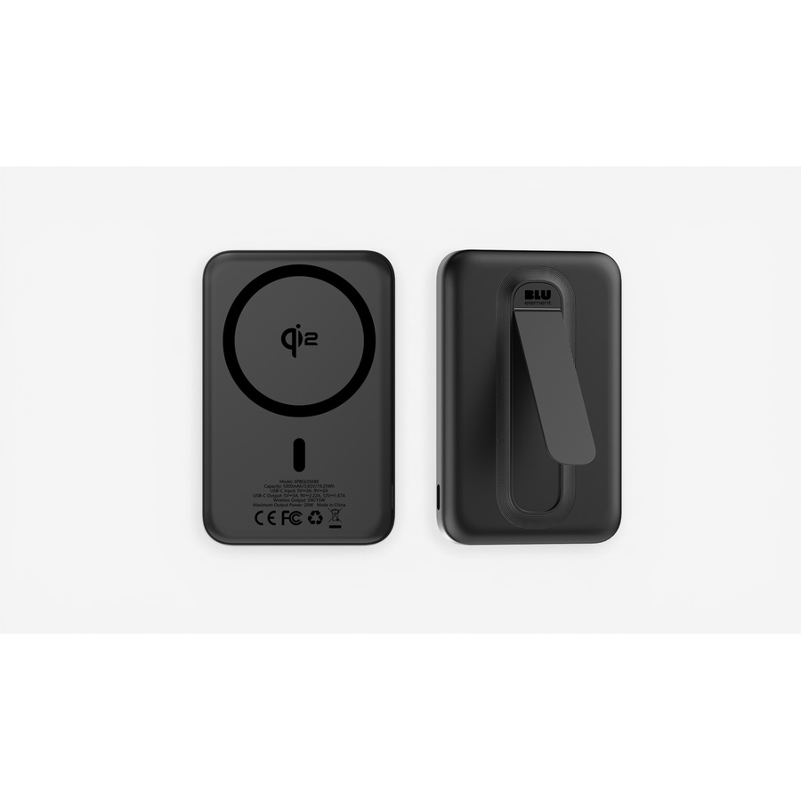 Image 732103_ALTMORE1.jpg, Product 732-103 / Price $59.99, Blu Element Qi2 Slim Wireless Power Bank with Kickstand 5K (black) from Blu Element on TSC.ca's Electronics department