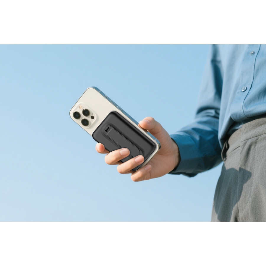 Image 732103_ALTMORE7.jpg, Product 732-103 / Price $59.99, Blu Element Qi2 Slim Wireless Power Bank with Kickstand 5K (black) from Blu Element on TSC.ca's Electronics department