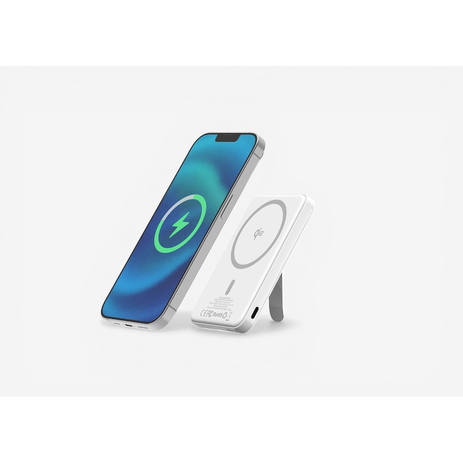 Image 732105.jpg, Product 732-105 / Price $59.99, Blu Element Qi2 Wireless Power Bank with Kickstand 5K (white) from Blu Element on TSC.ca's Electronics department