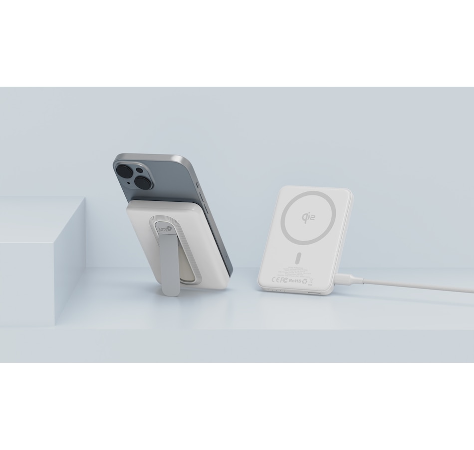 Image 732105_ALTMORE3.jpg, Product 732-105 / Price $59.99, Blu Element Qi2 Wireless Power Bank with Kickstand 5K (white) from Blu Element on TSC.ca's Electronics department