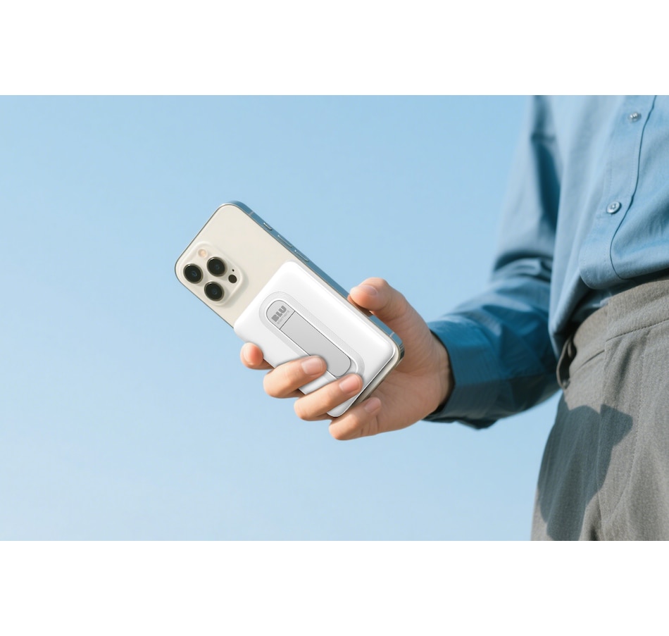 Image 732105_ALTMORE4.jpg, Product 732-105 / Price $59.99, Blu Element Qi2 Wireless Power Bank with Kickstand 5K (white) from Blu Element on TSC.ca's Electronics department