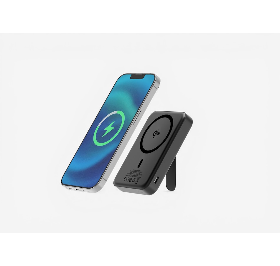 Image 732106.jpg, Product 732-106 / Price $74.99, Blu Element Qi2 Slim Wireless Power Bank with Kickstand 10K (black) from Blu Element on TSC.ca's Electronics department