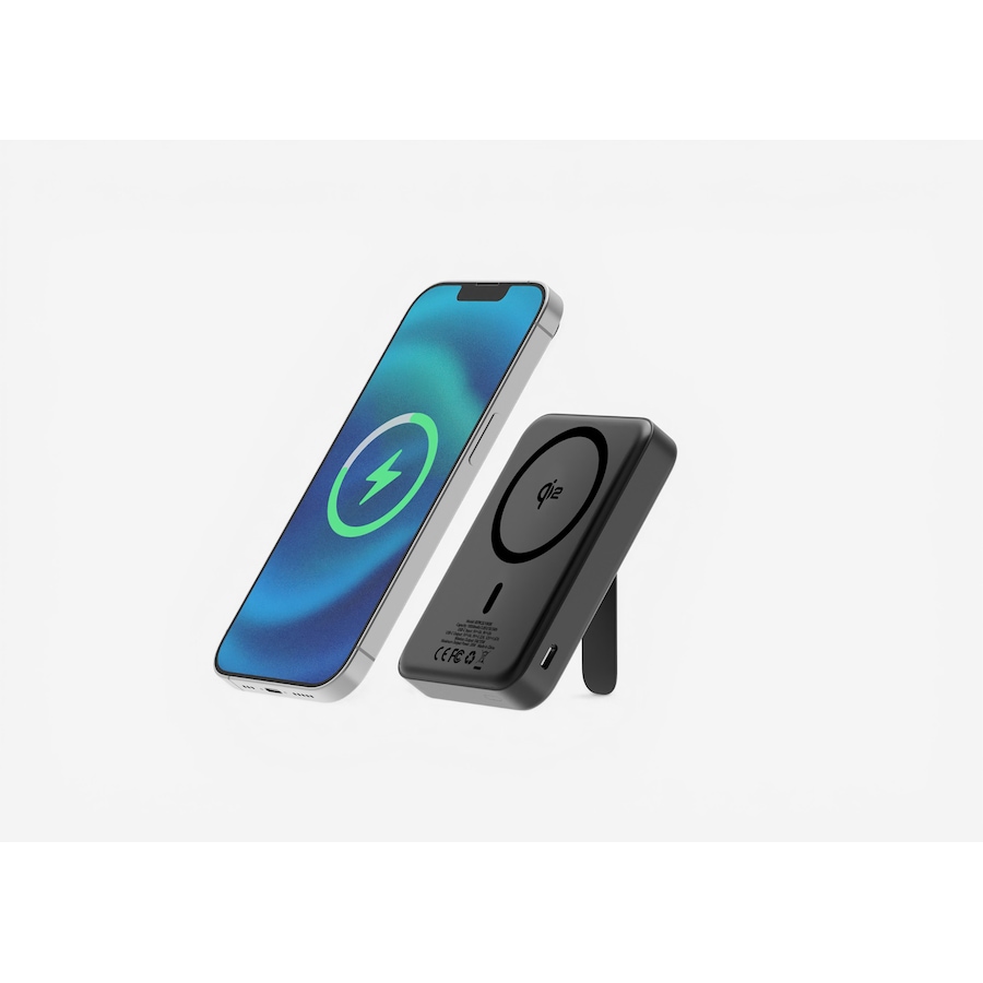 Image 732106.jpg, Product 732-106 / Price $74.99, Blu Element Qi2 Slim Wireless Power Bank with Kickstand 10K (black) from Blu Element on TSC.ca's Electronics department