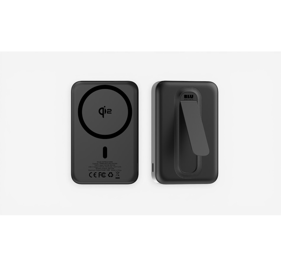 Image 732106_ALTMORE1.jpg, Product 732-106 / Price $74.99, Blu Element Qi2 Slim Wireless Power Bank with Kickstand 10K (black) from Blu Element on TSC.ca's Electronics department