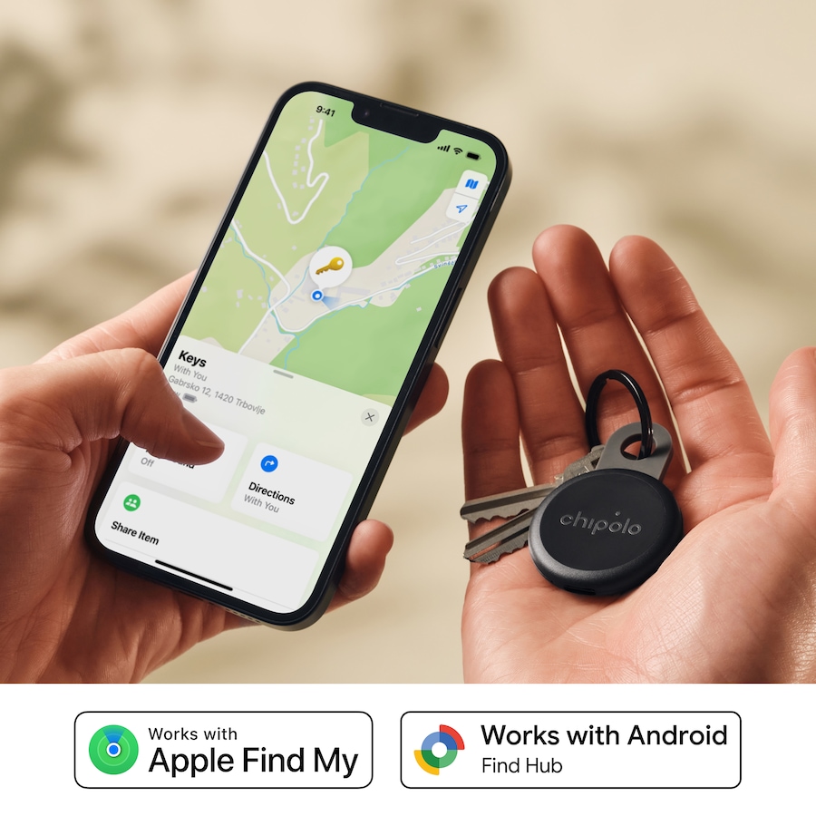 Image 732124_ALTMORE3.jpg, Product 732-124 / Price $159.99, Chipolo Loop Tracking Tag (works with Android's Find Hub Device or Apple Find My; 4-pack; charcoal) from Chipolo on TSC.ca's Electronics department