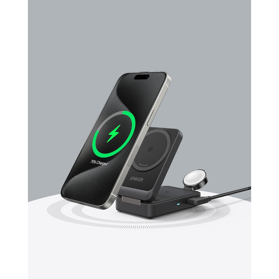 Image 732135.jpg, Product 732-135 / Price $139.99, Anker Maggo Wireless Charging Station (15W, Foldable 3-in-1) from Anker on TSC.ca's Electronics department