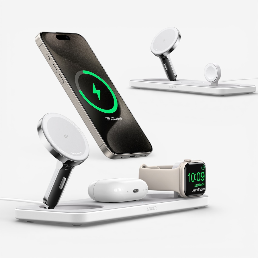 Image 732137.jpg, Product 732-137 / Price $139.99, Anker Maggo Wireless Charging Station (15W, 3-in-1 Pad) from Anker on TSC.ca's Electronics department