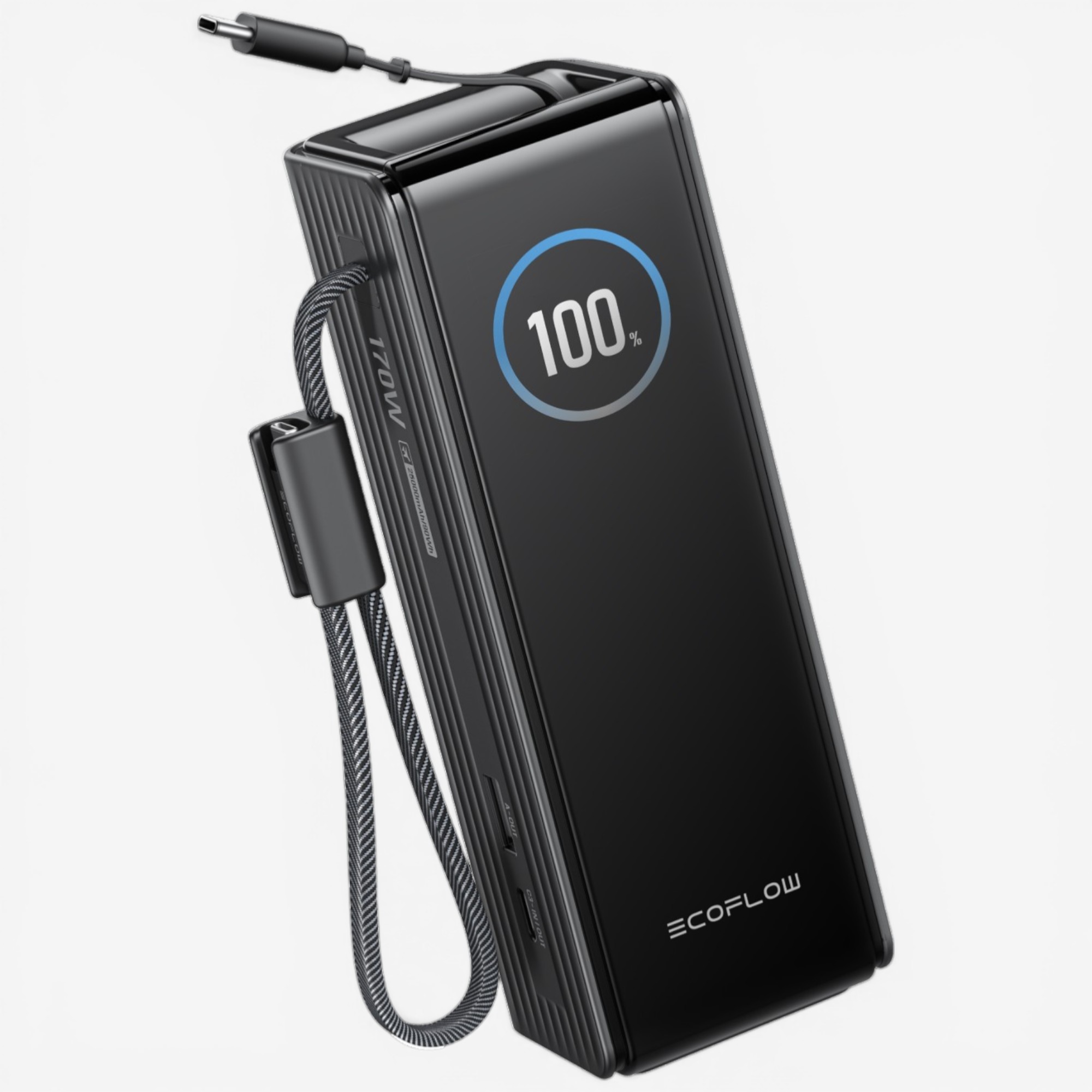 EcoFlow RAPID Power Bank 25000mAh 170W 黒 EcoFlow Rapid Power Bank (25,000 mAh, 170W, 100W Built-In and