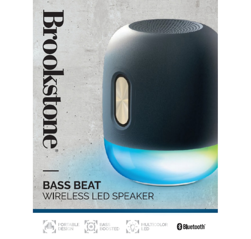 Image 732149_ALTMORE1.jpg, Product 732-149 / Price $29.99, Brookstone Bass Beat Wireless LED Speaker from Brookstone on TSC.ca's Electronics department