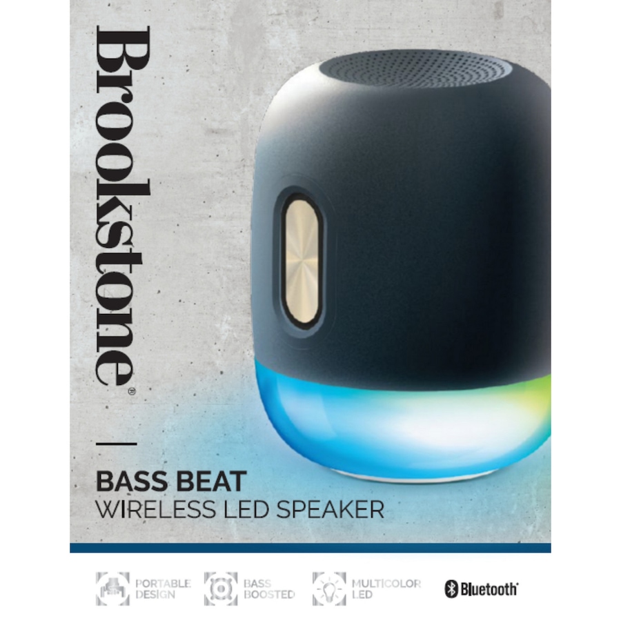 Image 732149_ALTMORE1.jpg, Product 732-149 / Price $29.99, Brookstone Bass Beat Wireless LED Speaker from Brookstone on TSC.ca's Electronics department