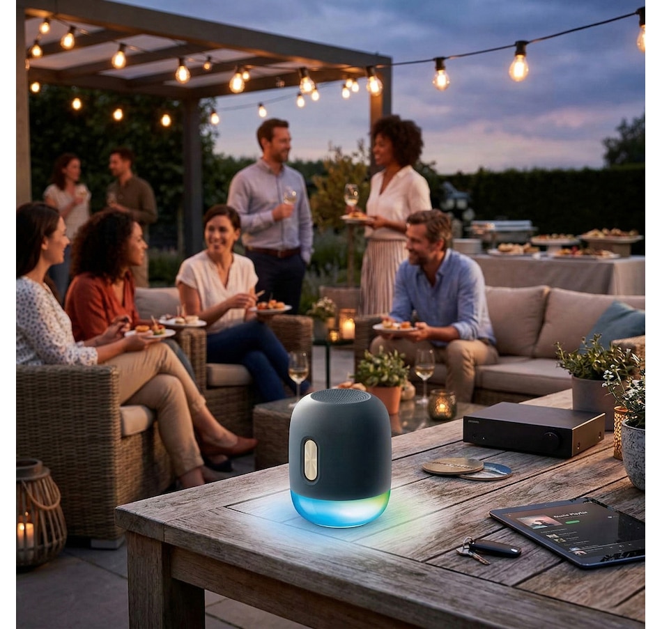 Image 732149_ALTMORE3.jpg, Product 732-149 / Price $29.99, Brookstone Bass Beat Wireless LED Speaker from Brookstone on TSC.ca's Electronics department