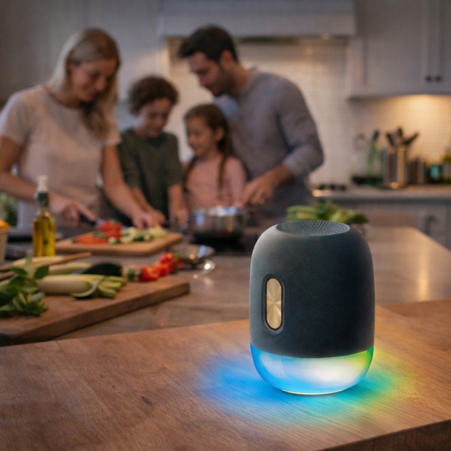 Image 732149_ALTMORE4.jpg, Product 732-149 / Price $29.99, Brookstone Bass Beat Wireless LED Speaker from Brookstone on TSC.ca's Electronics department