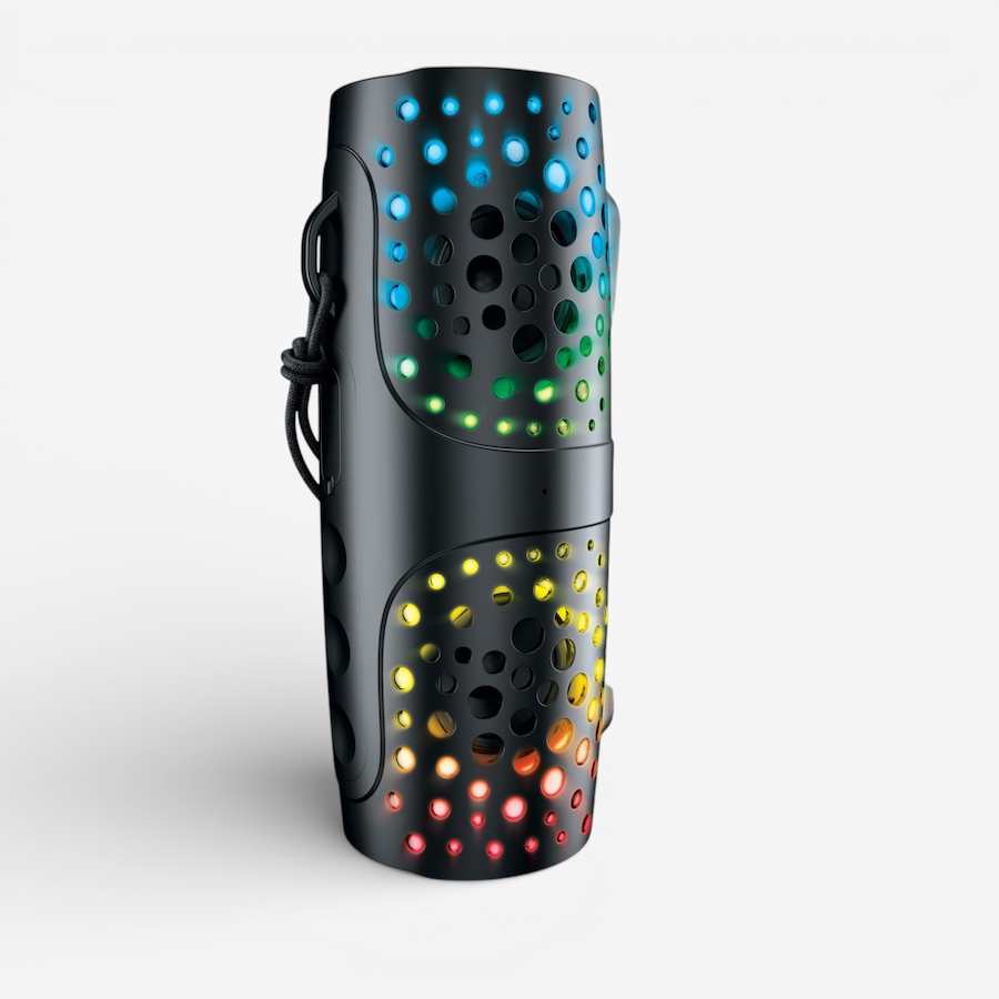 Image 732150.jpg, Product 732-150 / Price $29.99, Brookstone Cylcone Beat Multicolour LED Speaker from Brookstone on TSC.ca's Electronics department