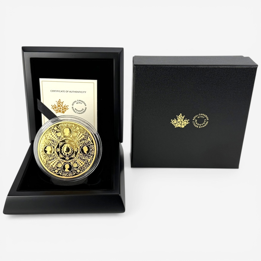 Image 732164.jpg, Product 732-164 / Price $47,439.95, 2026 $500 Tribute to Queen Elizabeth II Five-Ounce Fine Gold Coin from Royal Canadian Mint (RCM) on TSC.ca's Coins department