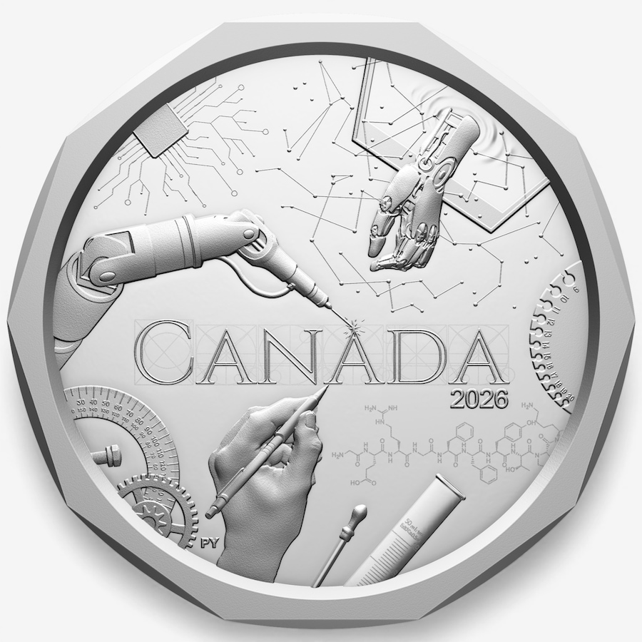Image 732165_ALTMORE1.jpg, Product 732-165 / Price $359.95, 2026 $25 Calling of an Engineer Pure Silver Coin - Faceted Ring Shape from Royal Canadian Mint (RCM) on TSC.ca's Coins department
