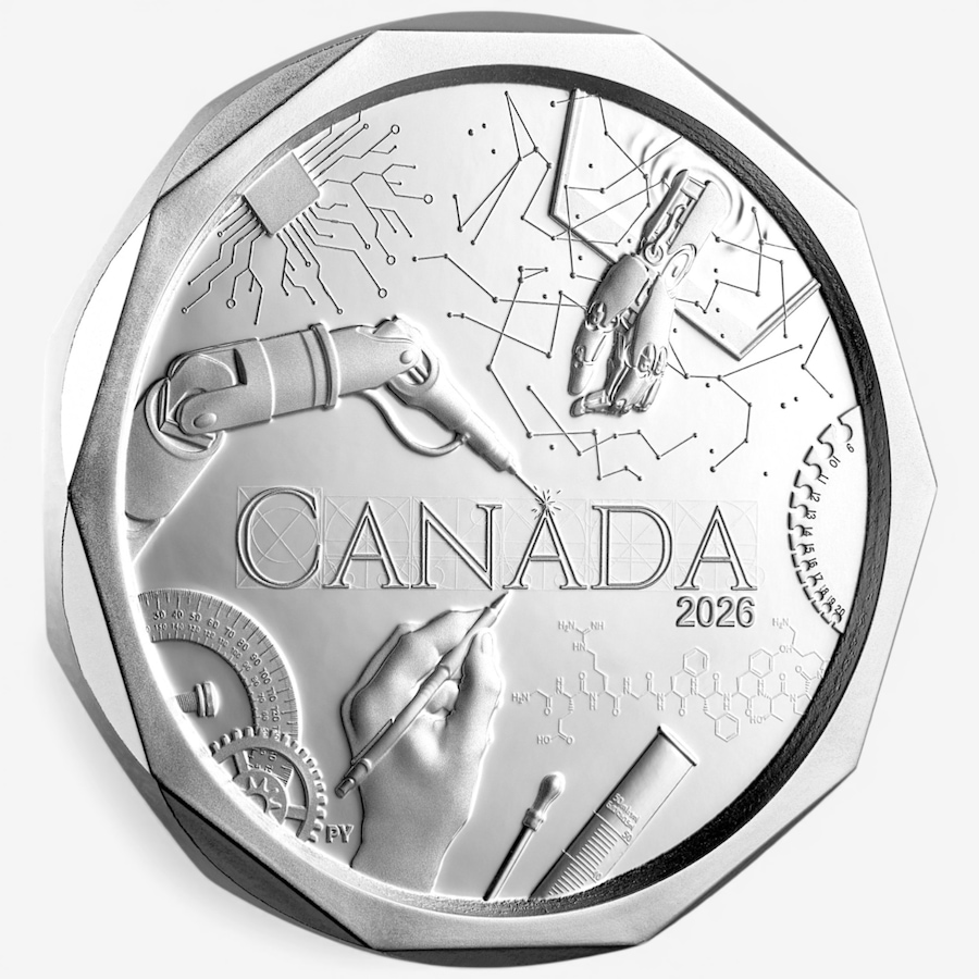 Image 732165_ALTMORE3.jpg, Product 732-165 / Price $359.95, 2026 $25 Calling of an Engineer Pure Silver Coin - Faceted Ring Shape from Royal Canadian Mint (RCM) on TSC.ca's Coins department