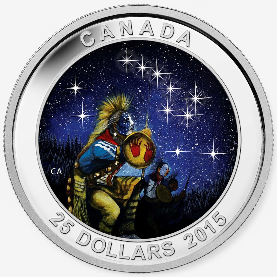 Image 732172_ALTMORE1.jpg, Product 732-172 / Price $199.95, 2015 $25 Star Charts Series: The Quest 1 oz Fine Silver Coin (glow in the dark; includes black light) from Canadian Coin & Currency on TSC.ca's Coins department
