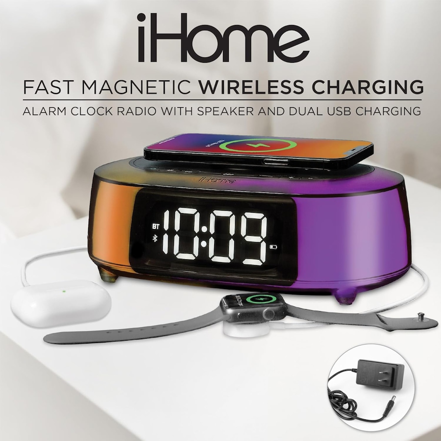 Image 732188_ALTMORE1.jpg, Product 732-188 / Price $109.99, iHome Alarm Clock Radio with Qi2 Magnetic Wireless Charger from iHome on TSC.ca's Electronics department