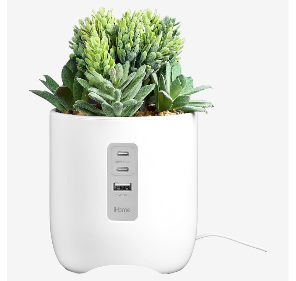 Image 732190.jpg, Product 732-190 / Price $49.99, iHome PowerPlant Charging Station, Faux Succulent with USB Charging Station from iHome on TSC.ca's Electronics department