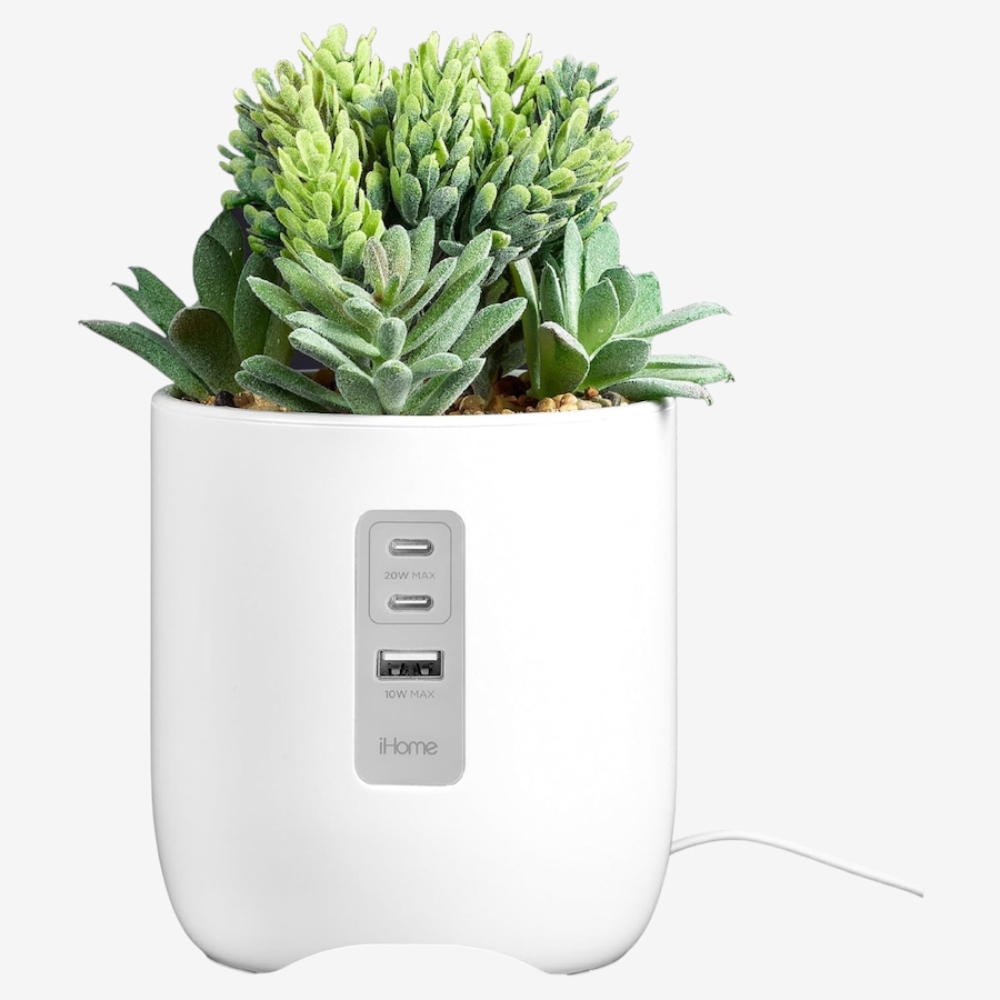 Image 732190.jpg, Product 732-190 / Price $49.99, iHome PowerPlant Charging Station, Faux Succulent with USB Charging Station from iHome on TSC.ca's Electronics department