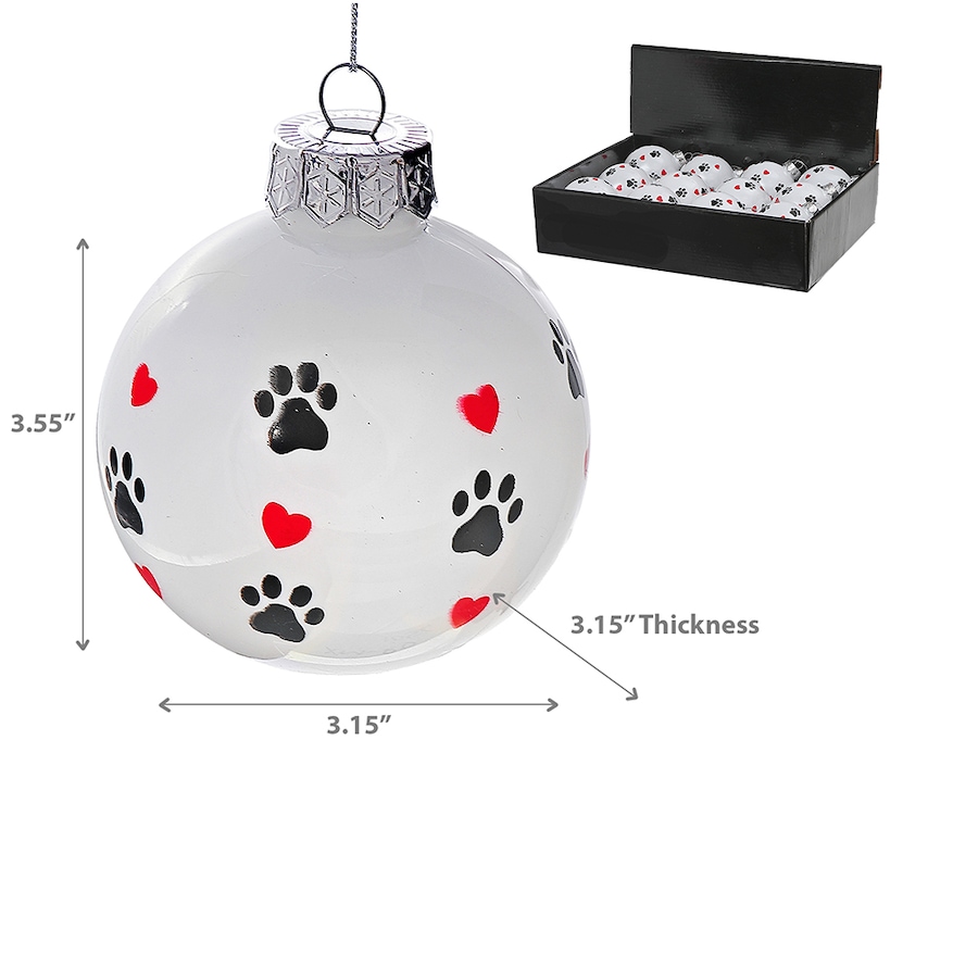 Image 732213_ALTMORE2.jpg, Product 732-213 / Price $60.00, Christmas Paw Prints Ornament (set of 12) from IH Casa Decor on TSC.ca's Home & Garden department