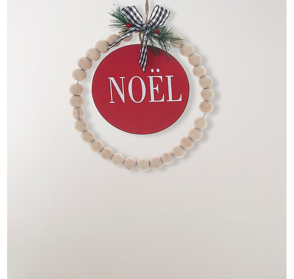 Image 732222_ALTMORE1.jpg, Product 732-222 / Price $18.00, Christmas Noel Ornament with Beaded Hoop from IH Casa Decor on TSC.ca's Home & Garden department