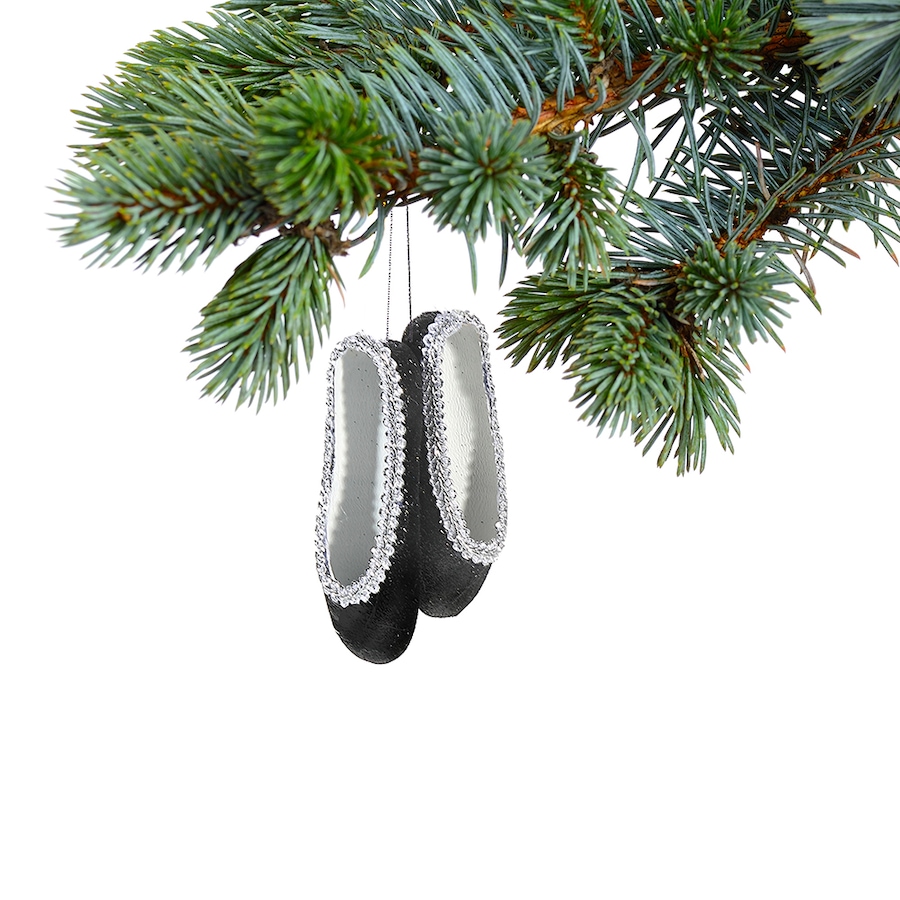 Image 732241_ALTMORE1.jpg, Product 732-241 / Price $52.00, Christmas Black Glitter Ballerina Shoes Ornaments (set of 12) from IH Casa Decor on TSC.ca's Home & Garden department