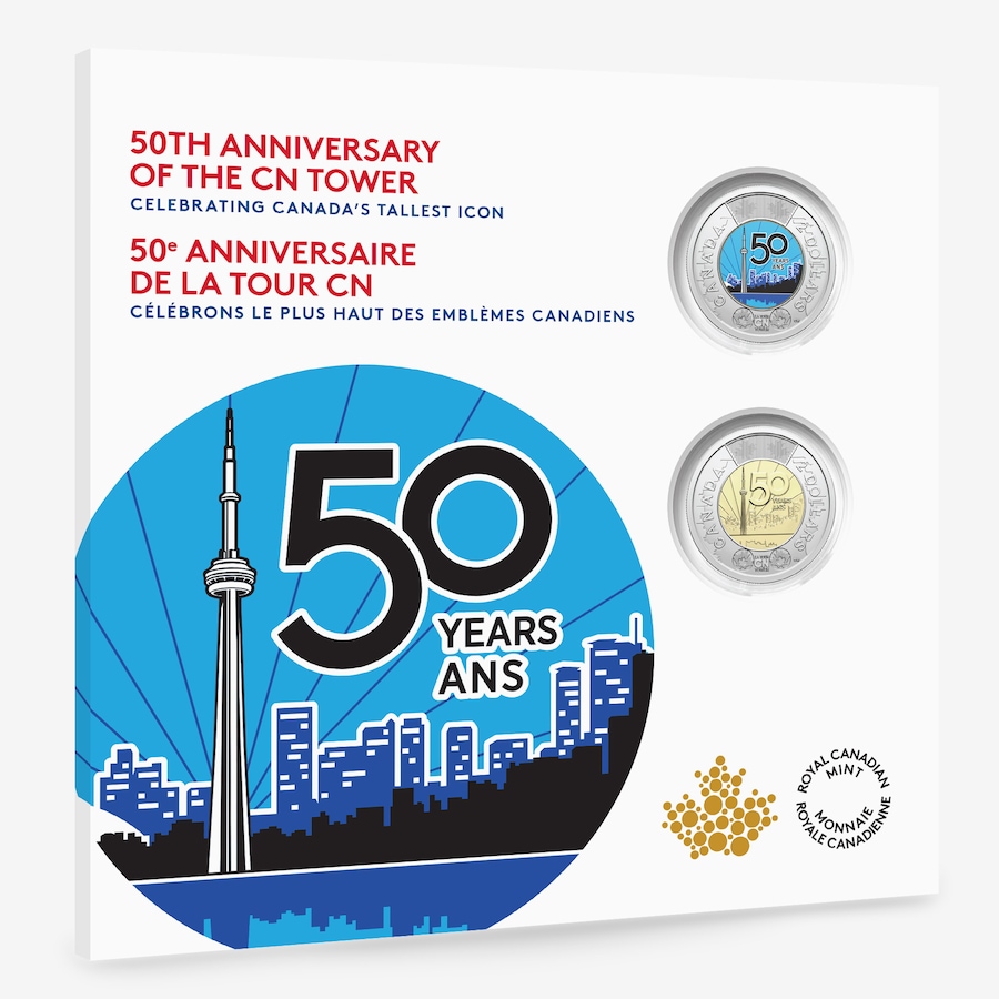 Image 732310_ALTMORE1.jpg, Product 732-310 / Price $14.95, 2026 $2 CN Tower Keepsake Set from Royal Canadian Mint (RCM) on TSC.ca's Coins department