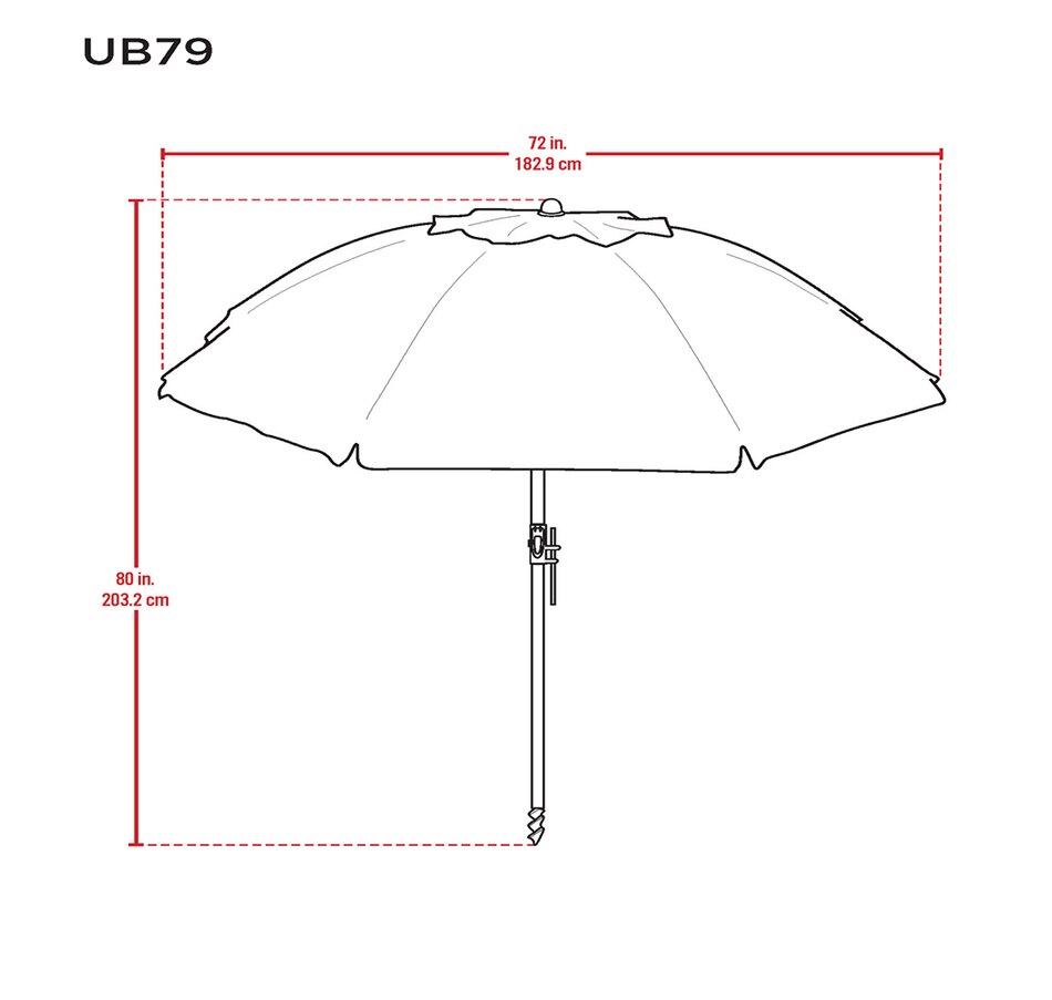 Image 732337_ALTMORE1.jpg, Product 732-337 / Price $34.99, Rio Beach 6' Beach Umbrella with Integrated Sand Anchor from Rio on TSC.ca's Home & Garden department