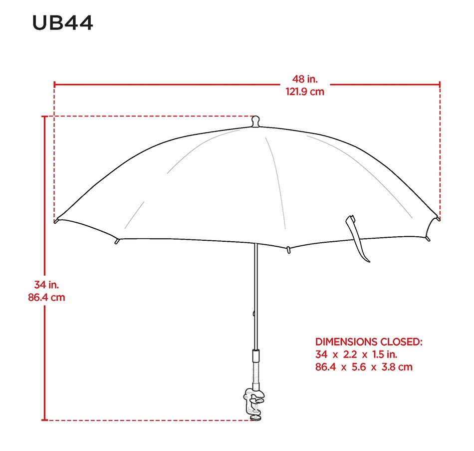 Image 732340_ALTMORE2.jpg, Product 732-340 / Price $9.99 - $10.99, Wave Beach Clamp-On Umbrella from Wave Beach on TSC.ca's Home & Garden department