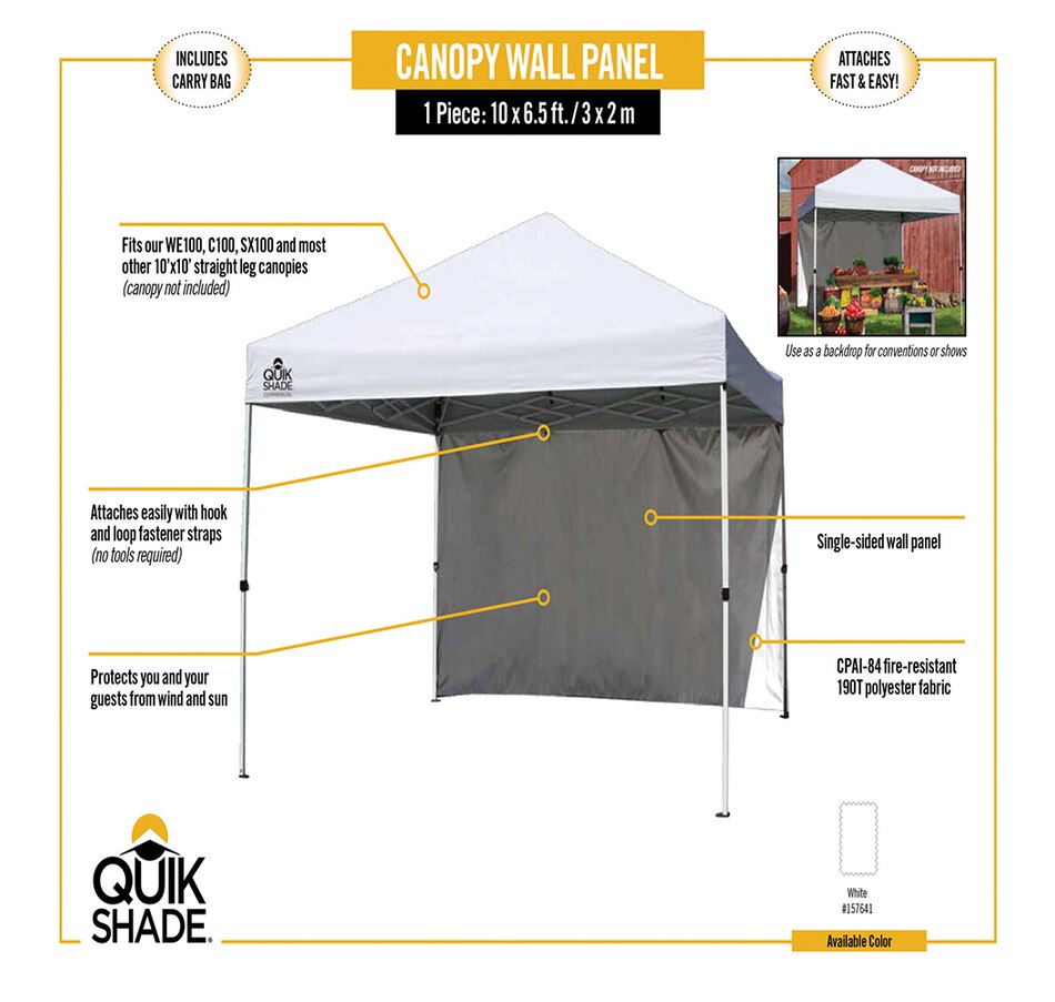 Image 732341_ALTMORE2.jpg, Product 732-341 / Price $26.99, Quik Shade 10' Canopy Wall Panel from Quik Shade on TSC.ca's Home & Garden department
